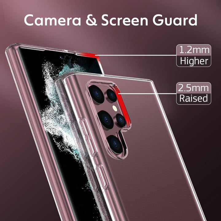 Galaxy S22 Ultra Case, for Samsung Galaxy S22 Ultra Case Clear Slim Thin Scratch Resistant TPU Rubber Soft Silicone Crystal Clear Lightweight Gel Protective Cover for Galaxy S22 Ultra 5G 2023