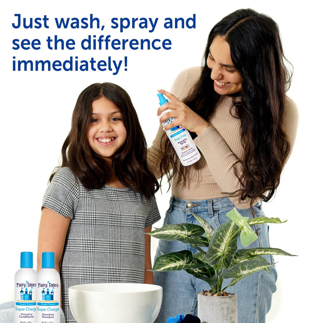 Tangle Tamer Detangling Conditioner for Kids - Ultra Moisturizing and Anti Frizz Protection - Paraben Free, Sulfate Free - 12 Oz