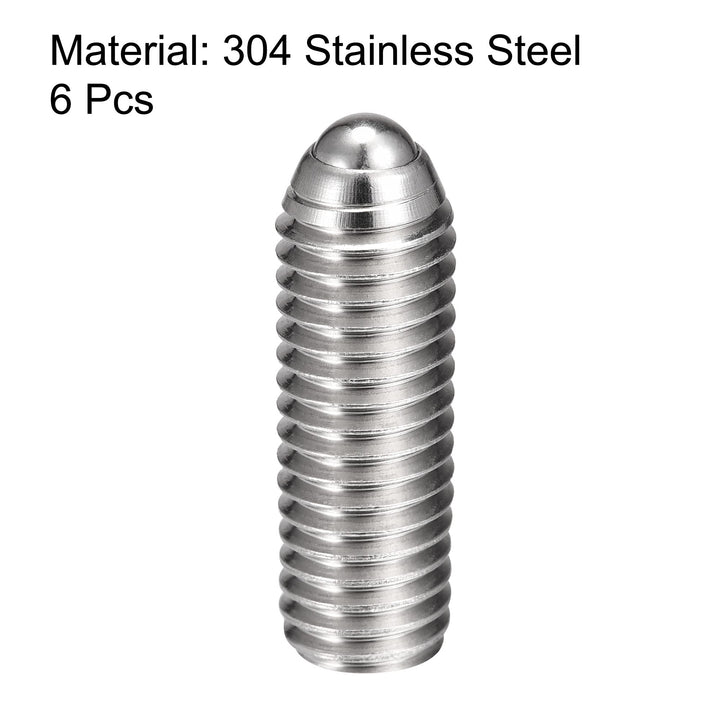 Ball Point Set Screws, M10 x 30mm 304 Stainless Steel Metric Spring Hex Socket Screw 6pcs