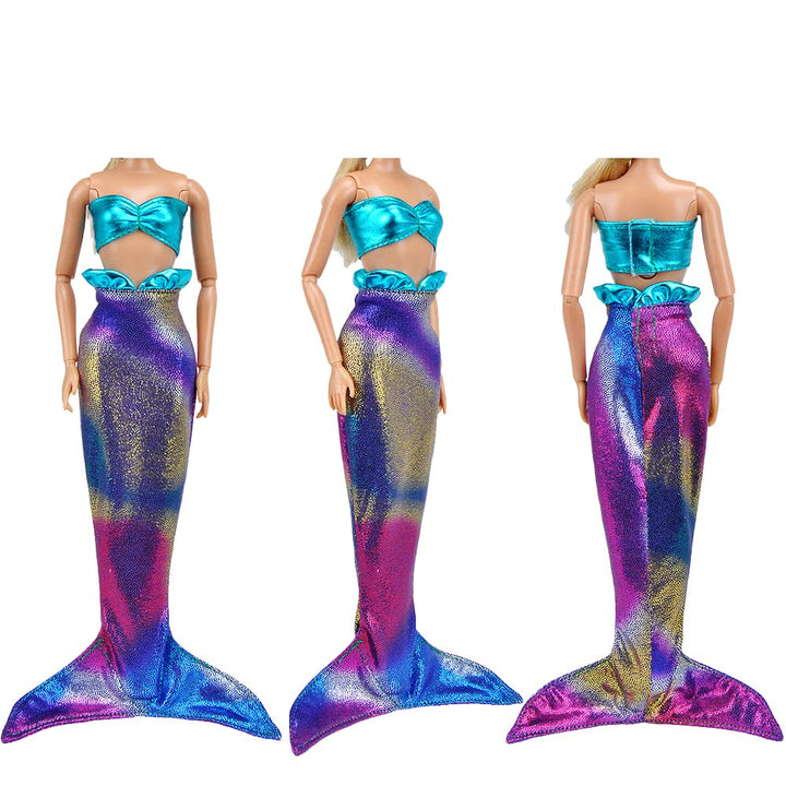 E-TING Handmade Mermaid Dress Fairy Tale Pearl Princess