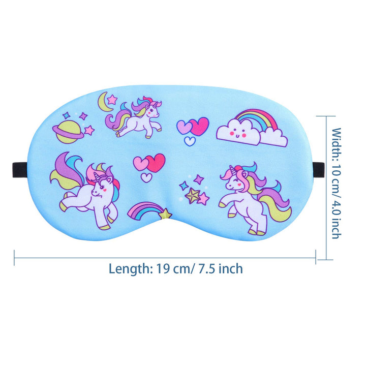Gejoy 5 Pieces Unicorn Sleeping Mask Blindfold Sleep Mask Eye Mask Cover for Men Women Kids