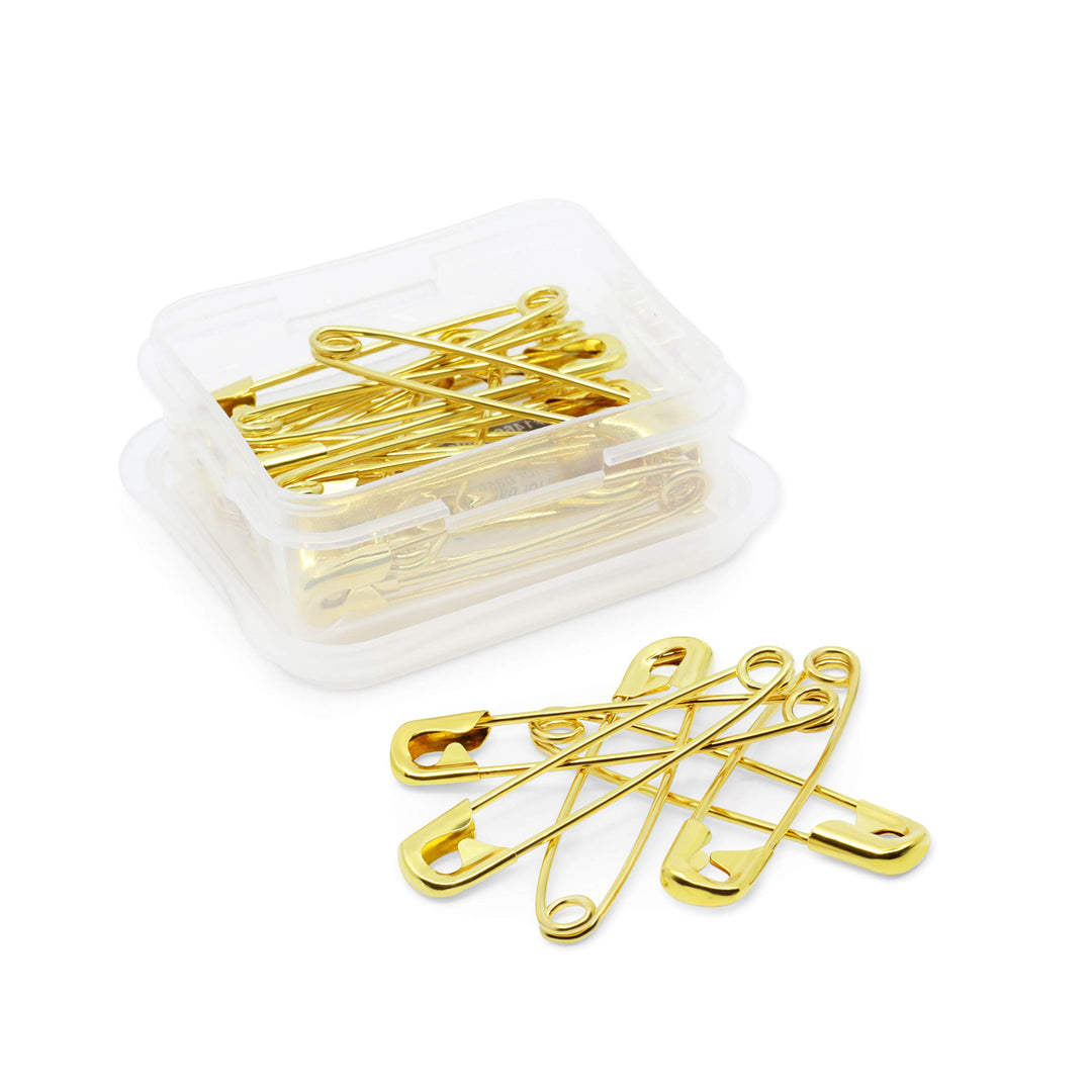 1466 Safety Pins, Brass, Size 3 (20-Count)