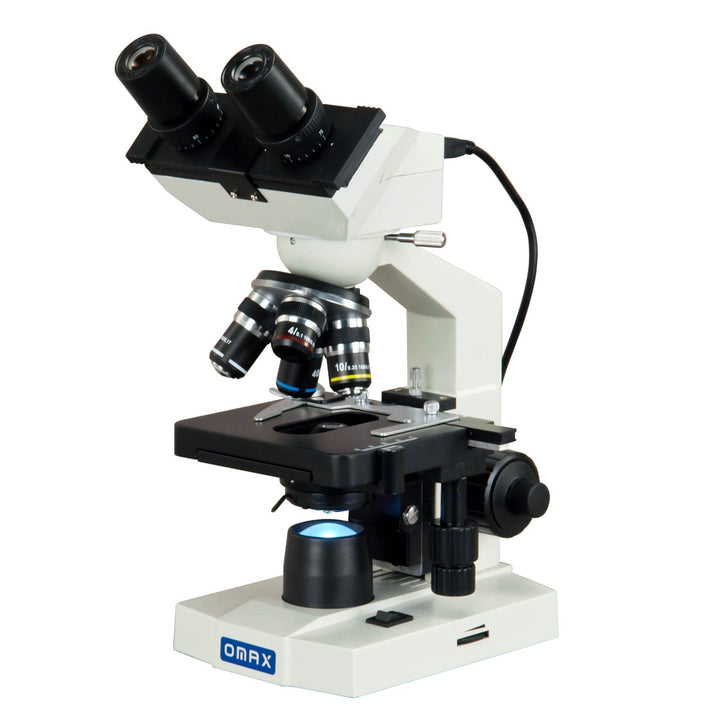 - MD82ES10 40X-2000X Digital LED Compound Microscope with Built-in 1.3MP Camera and Double Layer Mechanical Stage Compatible with Windows and Mac