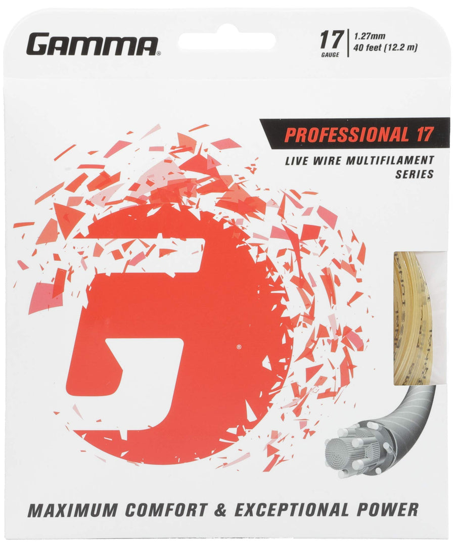 Gamma Live Wire Professional 17G Tennis String, Natural
