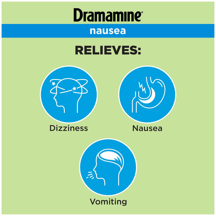 Dramamine Nausea Long Lasting, Nausea Relief, 10 Count 