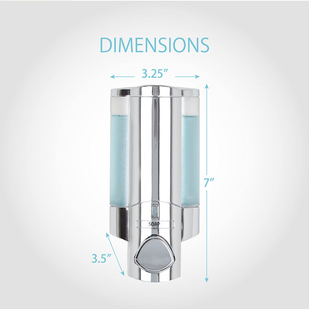 Products 76140-1 AVIVA 1 Chamber Wall Mount Soap and Sanitizer Dispenser, Chrome