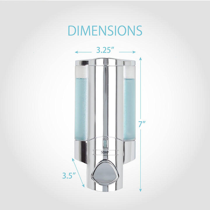 Products 76140-1 AVIVA 1 Chamber Wall Mount Soap and Sanitizer Dispenser, Chrome