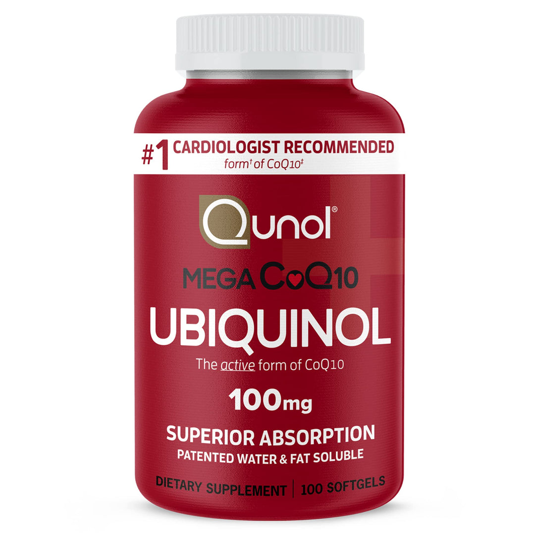 Qunol Mega Ubiquinol 100mg CoQ10, Superior Absorption, 