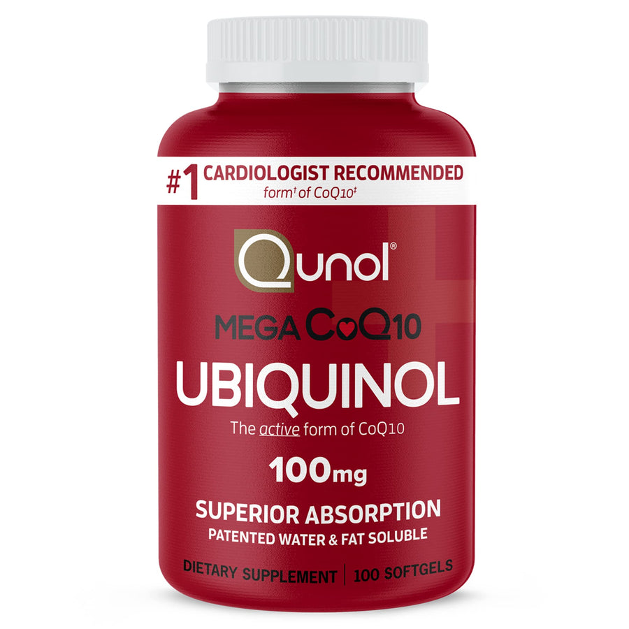 Qunol Mega Ubiquinol 100mg CoQ10, Superior Absorption, 