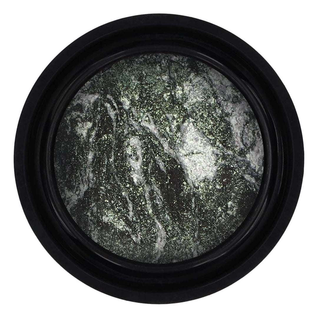 Eyeshadow Moondust - Baked Eyeshadow with Black, Pastel Undertone, With Added Glitter - For Wet or Dry Application - Green Galaxy - 0.06 oz PH0717/GG