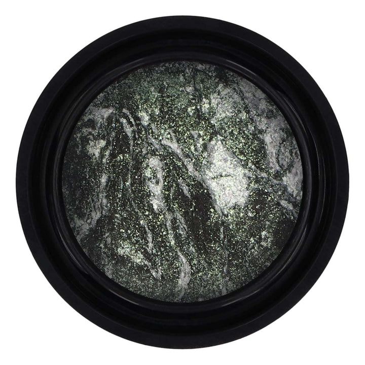 Eyeshadow Moondust - Baked Eyeshadow with Black, Pastel Undertone, With Added Glitter - For Wet or Dry Application - Green Galaxy - 0.06 oz PH0717/GG