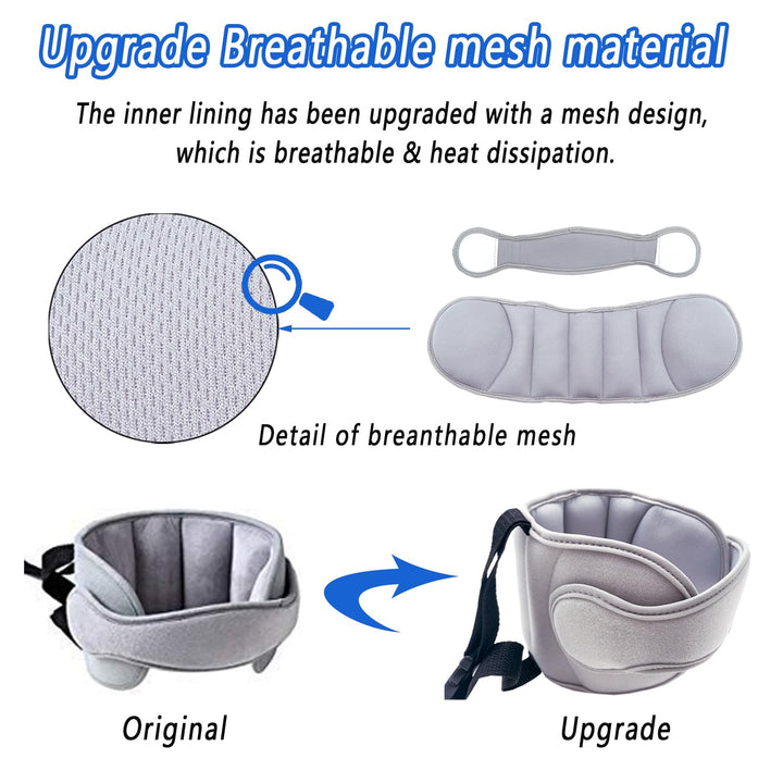 Car Head Support Toddle Car Neck Relief Baby Child Car Seat Adjustable Head and Neck Support Band - A.
