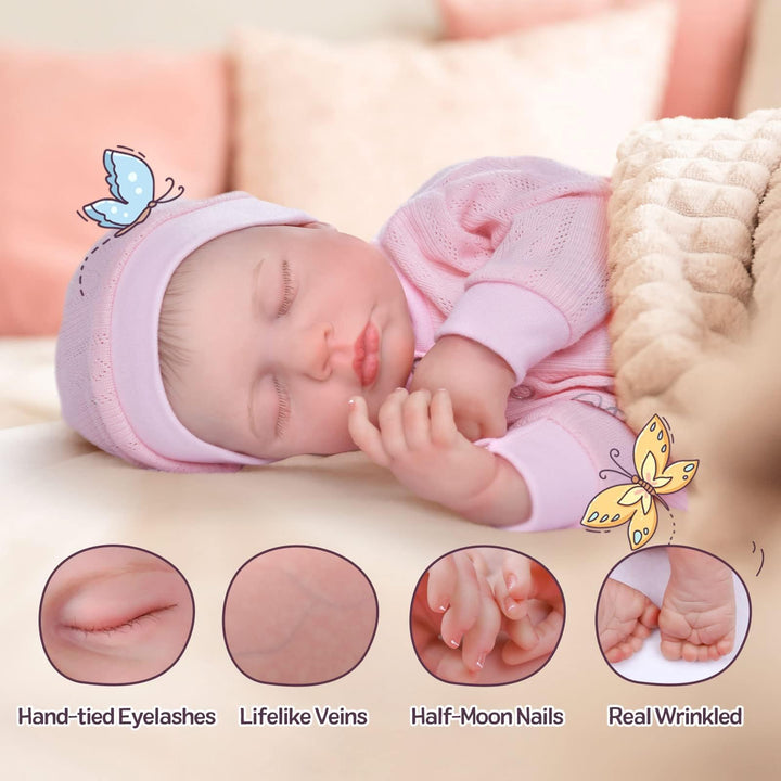 JIZHI Lifelike Reborn Baby Dolls - 18 Inch-Soft Body Re
