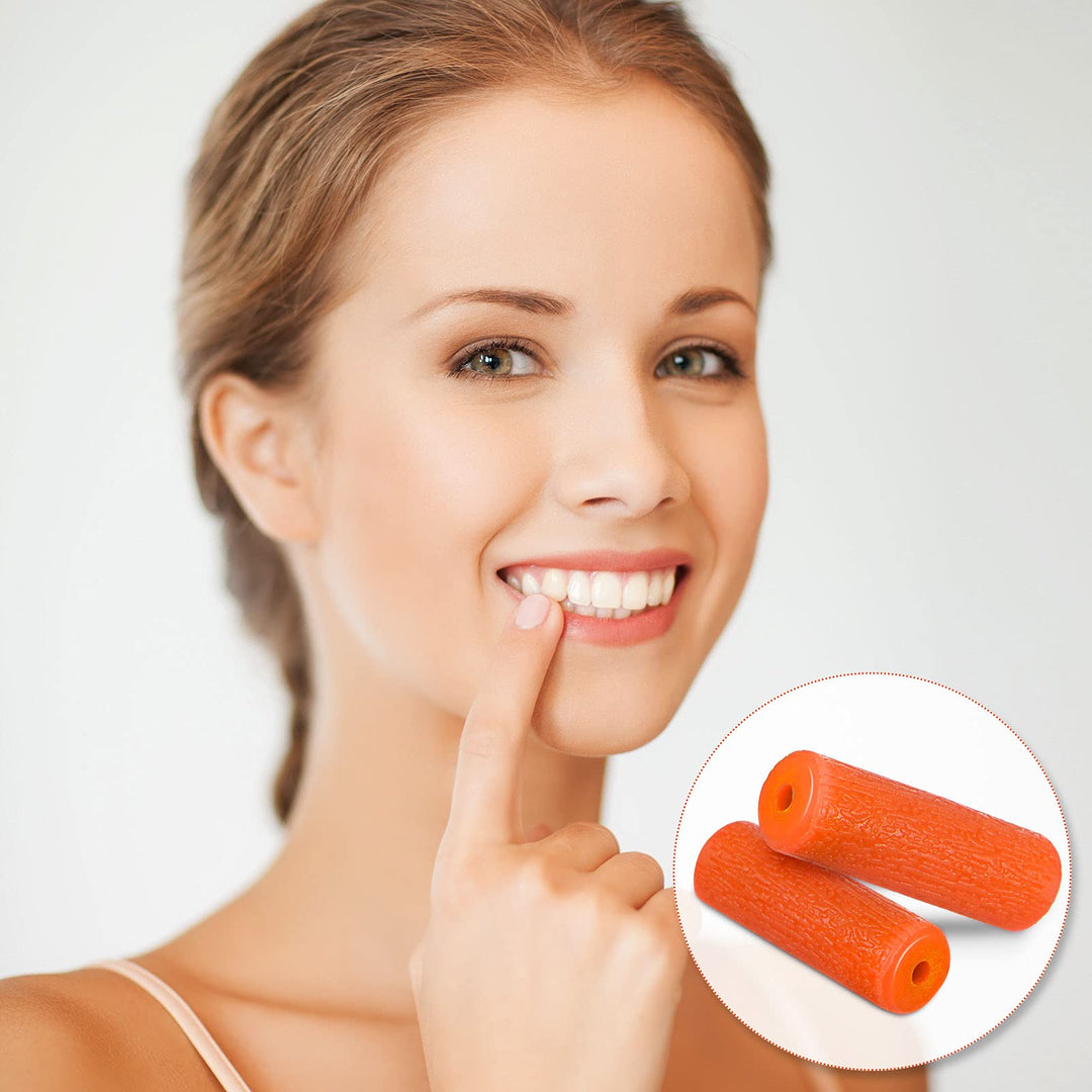 10 Pieces Aligner Chewies for Aligner Chompers Aligner Trays Seater Chewies (Orange)