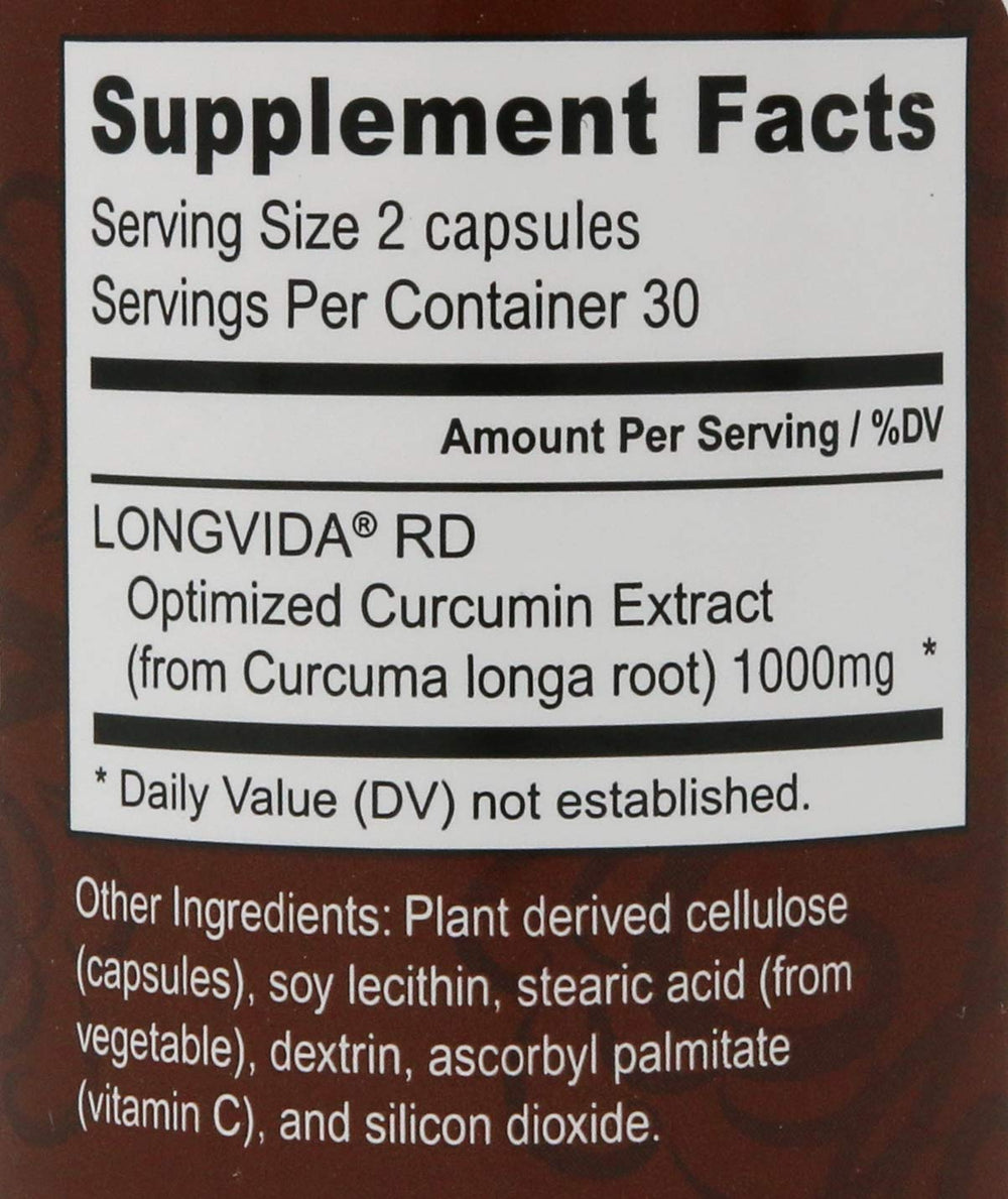 Curcumin, Longvida™ (500 mg, 60 Capsules)