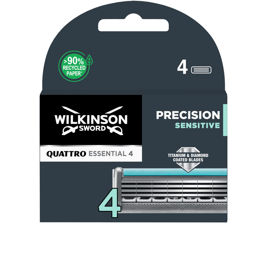 Sword Quattro Titanium Sensitive Razor Blades, 4 Blades