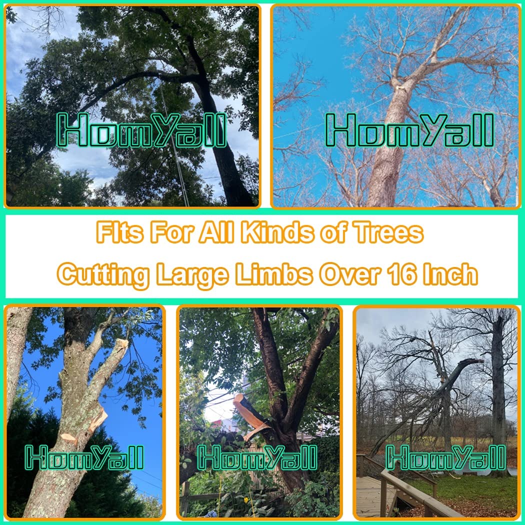 48 Inch High Reach Tree Limb Hand Rope Chain Saw For Tree Trimming-Upgraded Pocket Manual Chainsaw With 62 Sharp Blades on Both Sides for Gardening Camping Survival Gear-No Ropes Included