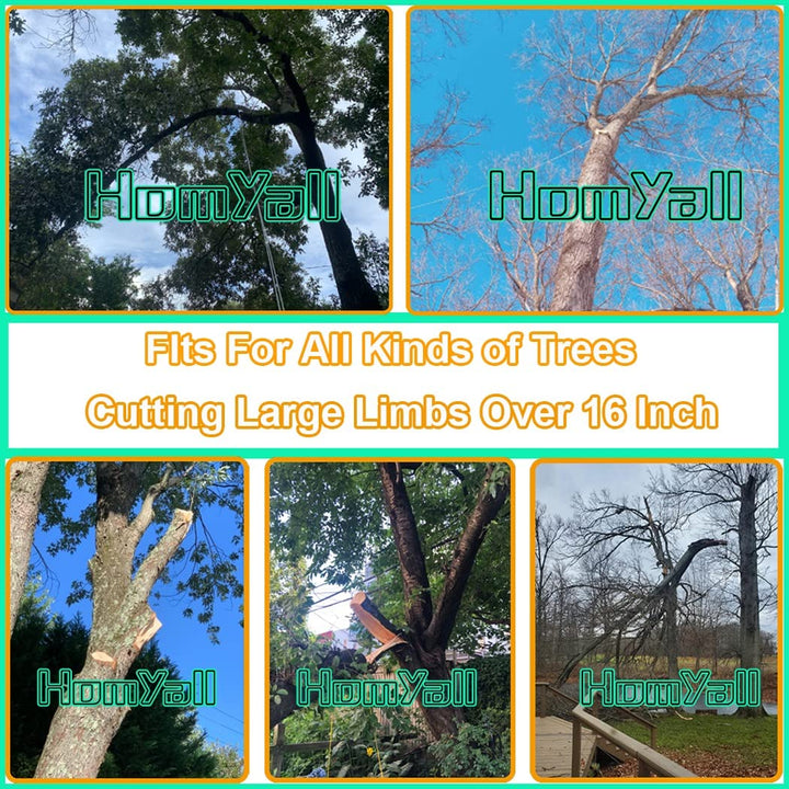 48 Inch High Reach Tree Limb Hand Rope Chain Saw For Tree Trimming-Upgraded Pocket Manual Chainsaw With 62 Sharp Blades on Both Sides for Gardening Camping Survival Gear-No Ropes Included