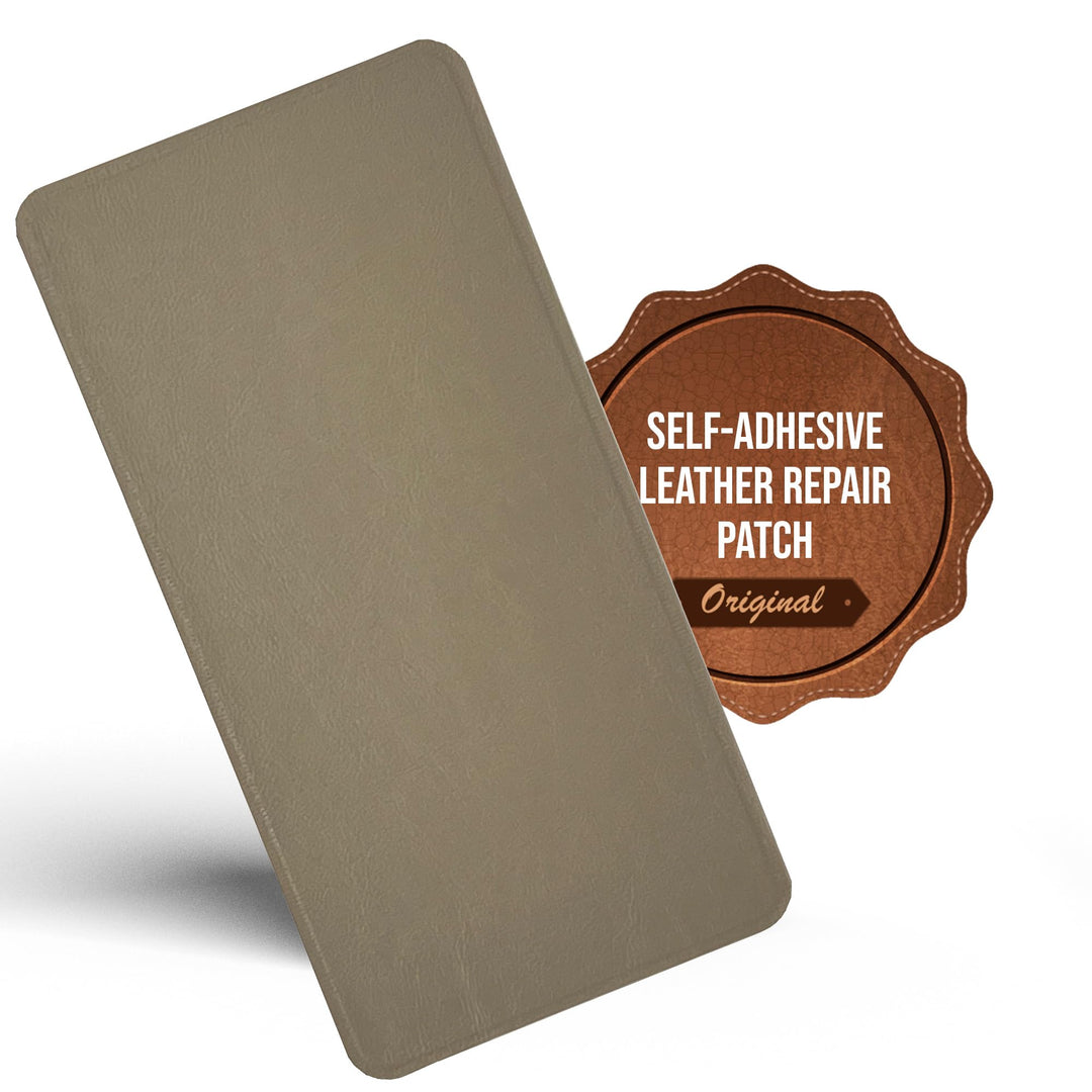 MastaPlasta Self-Adhesvie Premium Leather Repair Patch - Beige 8 x 4 (20 x 10 cm). Instant Upholstery-Quality Patch for Sofas, Car Interiors, Bags, Vinyl &amp; More