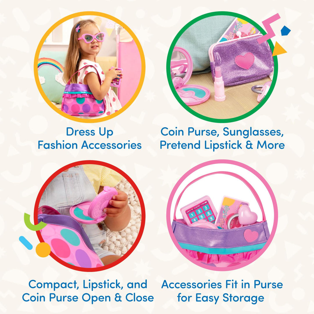 - Play Circle- Makeup &amp; Beauty Set – Dress Up Fashion Accessories – Pretend Play- Toys For Kids- Princess Purse Set- 3 years +
