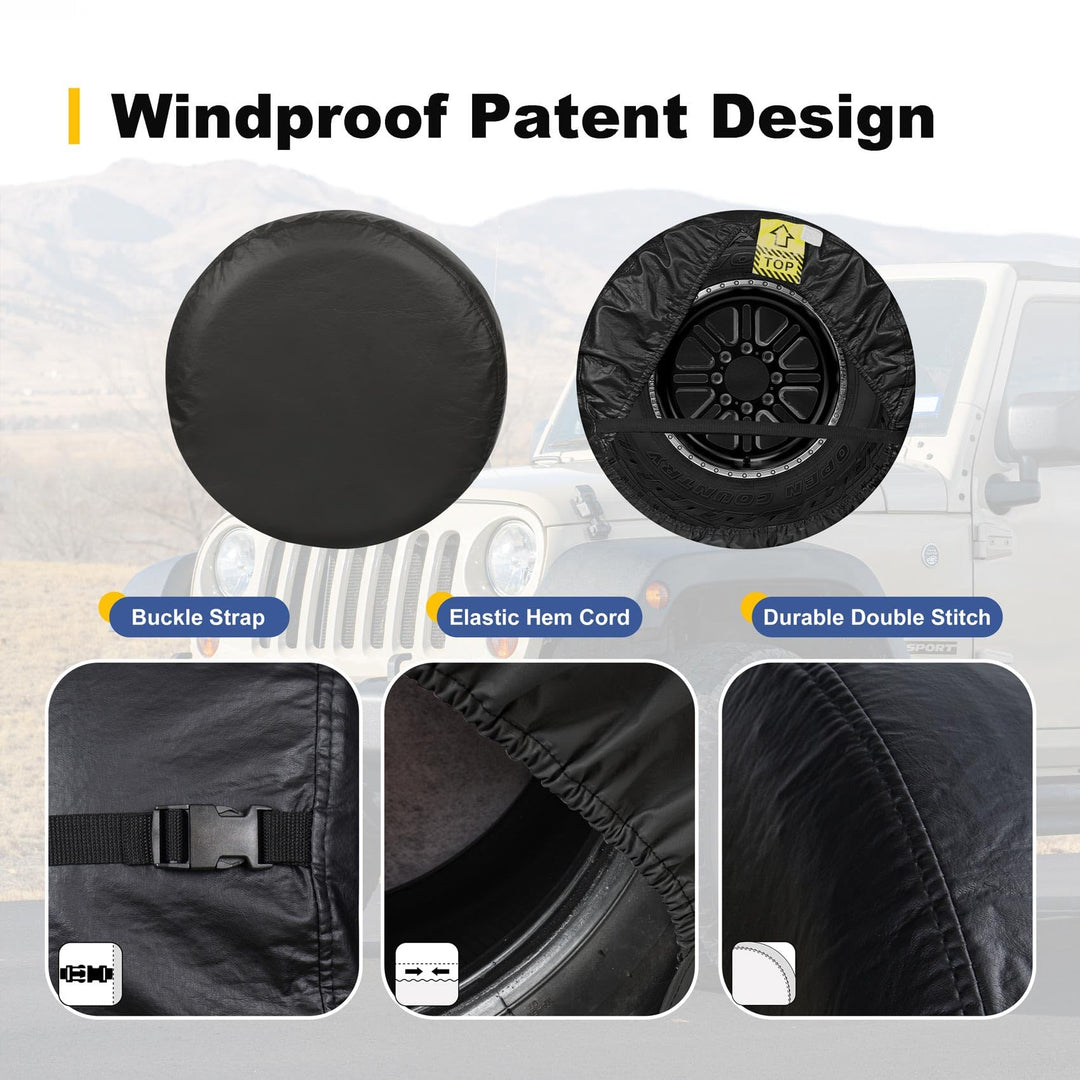 Explore Land 30-33 inch Spare Tire Cover Fit Trailer, R