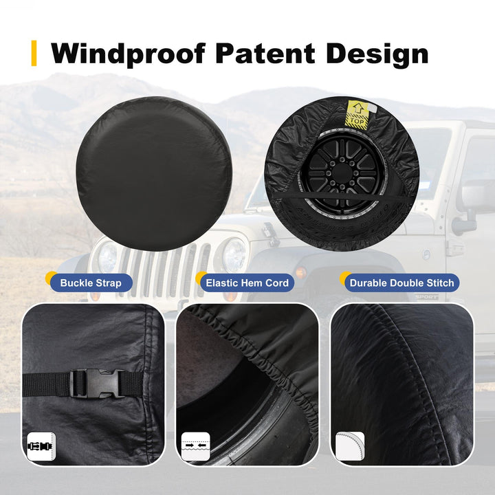 Explore Land 30-33 inch Spare Tire Cover Fit Trailer, R
