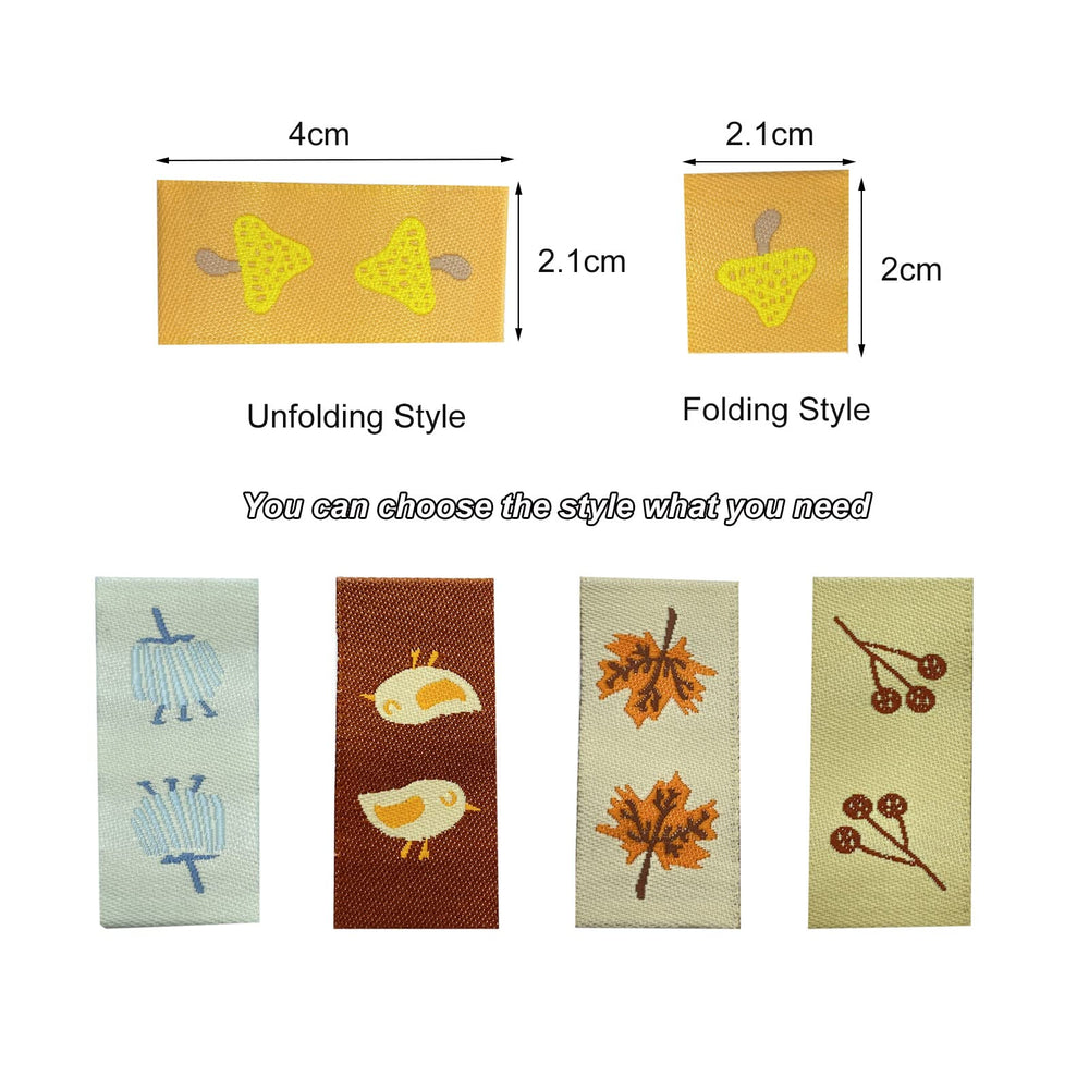 EvaGO 100 Pcs Handmade Woven Sewing Labels Handmade Sew