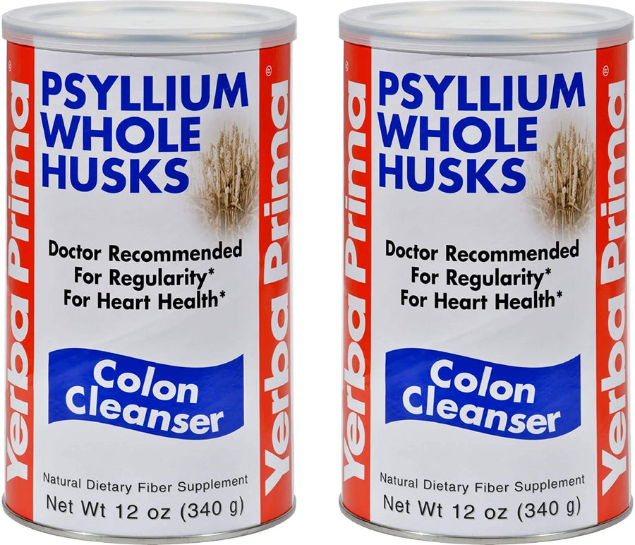 Psyllium Whole Husks, Colon Cleanser 12 oz (Pack of 2) - All Natural Dietary Fiber, Pure Premium Psyllium, Lab-Tested Non-GMO, Gluten-Free Fiber, Made in The USA