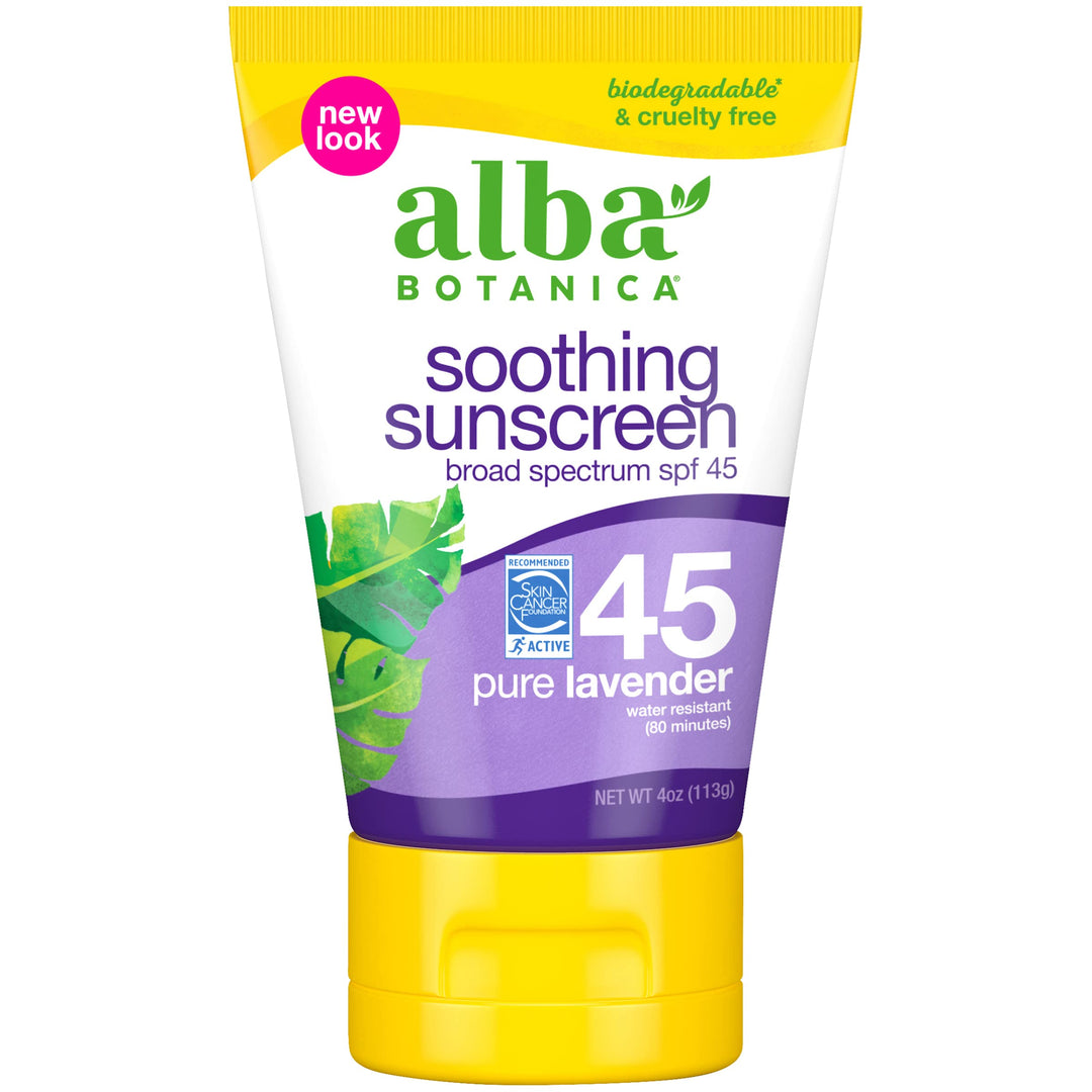 Sunscreen Lotion, SPF 45, Pure Lavender, 4 Oz