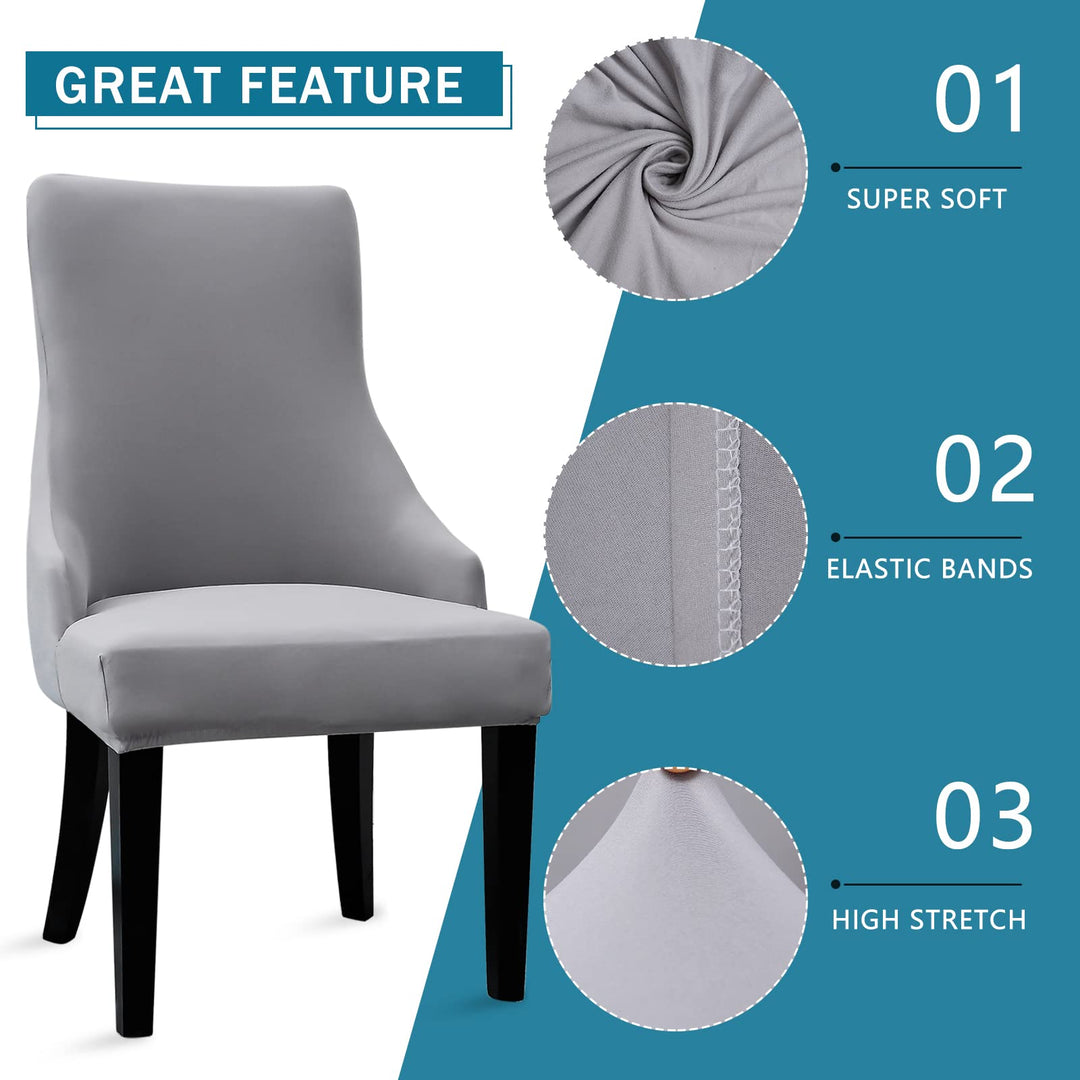 Liykimt Stretch Wingback Side Chair Slipcover-Accent Ch
