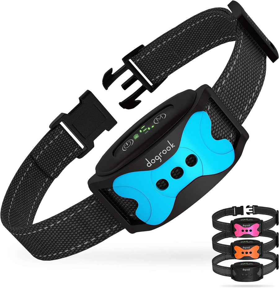 Dog Bark Collar | Smart Collar for Dog Training | No Shock | Beep & Vibration | Rechargeable | No Bark Collar for Dogs | Anti Bark Collar for Large Dog, Medium Dog, Small Dog | 12-110 lbs