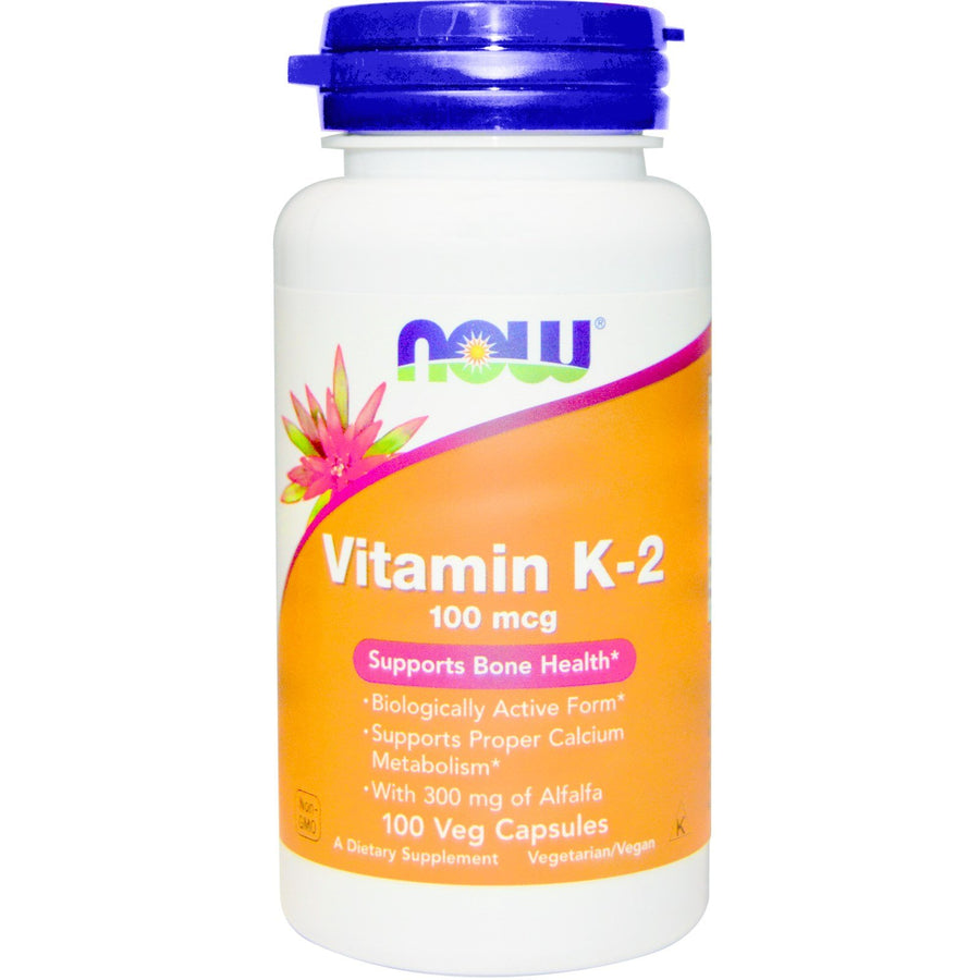 Vitamin K-2,100mcg, 100 caps (Pack of 2)