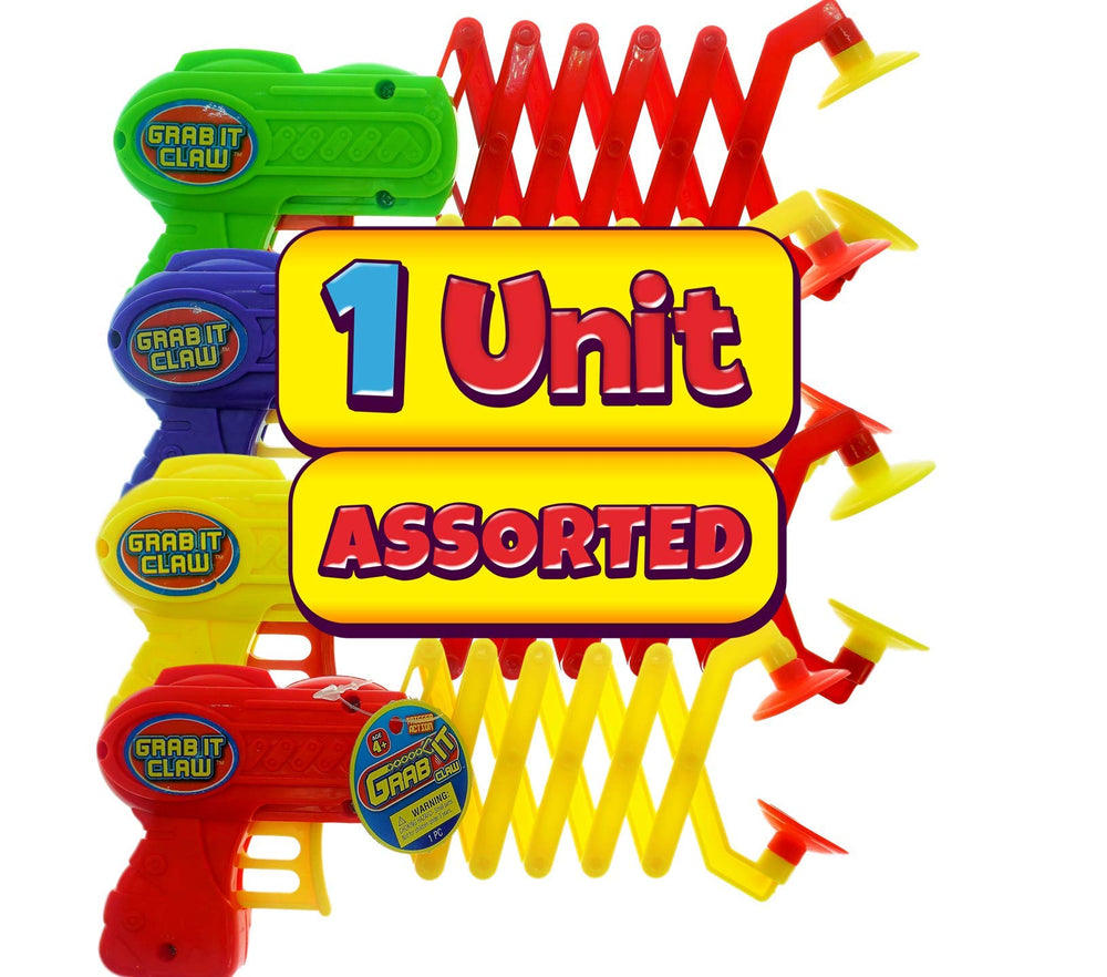 Kids Grabber Claw (1 Pack) 12 Inch Long Plastic Reacher Machine. Robot Hand Toy. Trash Pickup Extender Tool. Interactive Learning Hand Eye Coordination Toys. 5614-1A