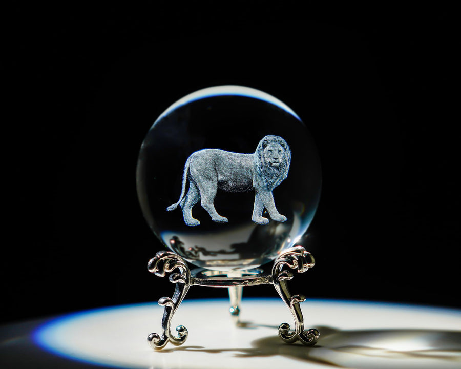 HDCRYSTALGIFTS 60mm Crystal Decorative Ball 3D Laser Et