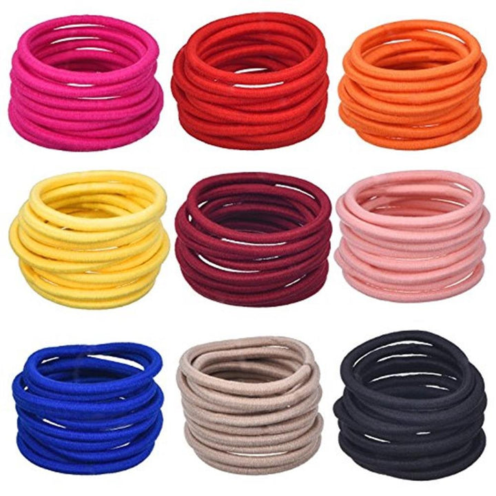 10 Pcs, Hot Pink: 4 Mm Elastic Bands Hair Ties Children Rubber Hair Headbands - 10 Pcs (Hot Pink)