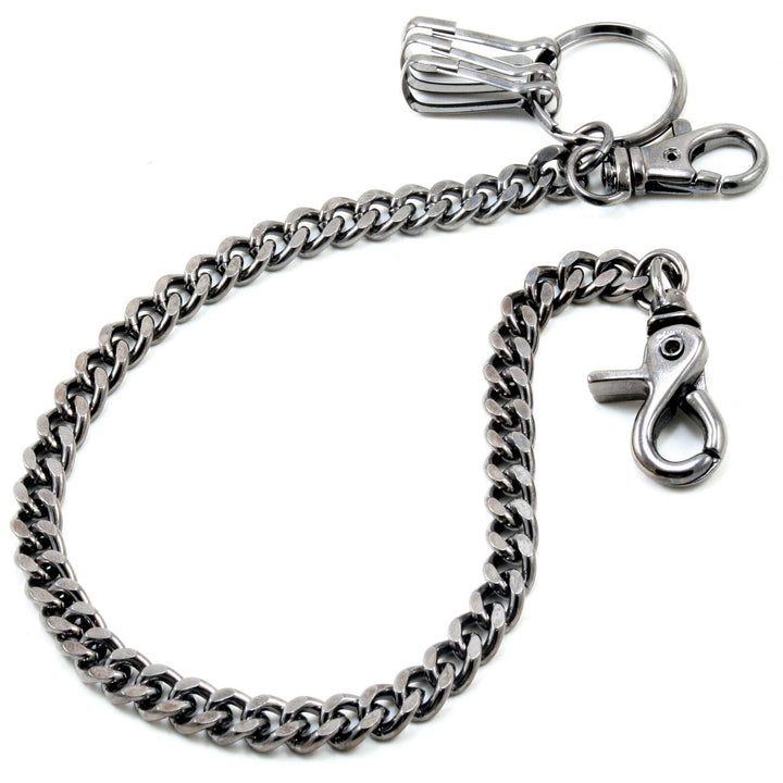 Basic Strong Leash Biker Trucker Key Jean Wallet Chain (17) BLACK CS146