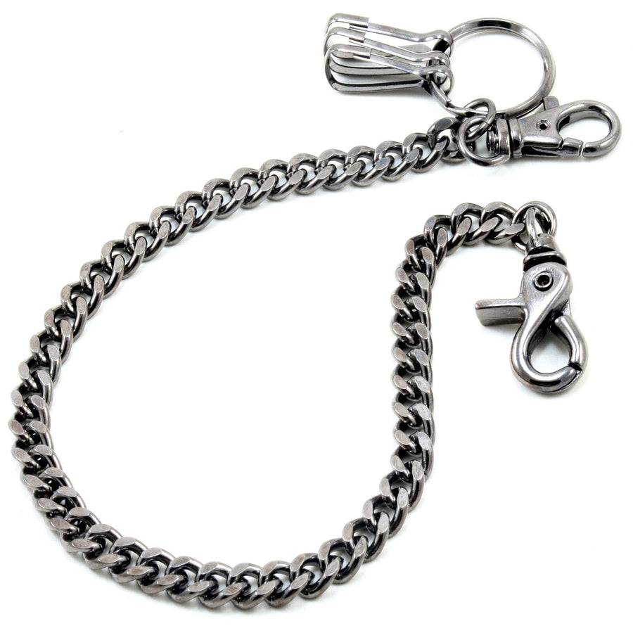 Basic Strong Leash Biker Trucker Key Jean Wallet Chain (17) BLACK CS146