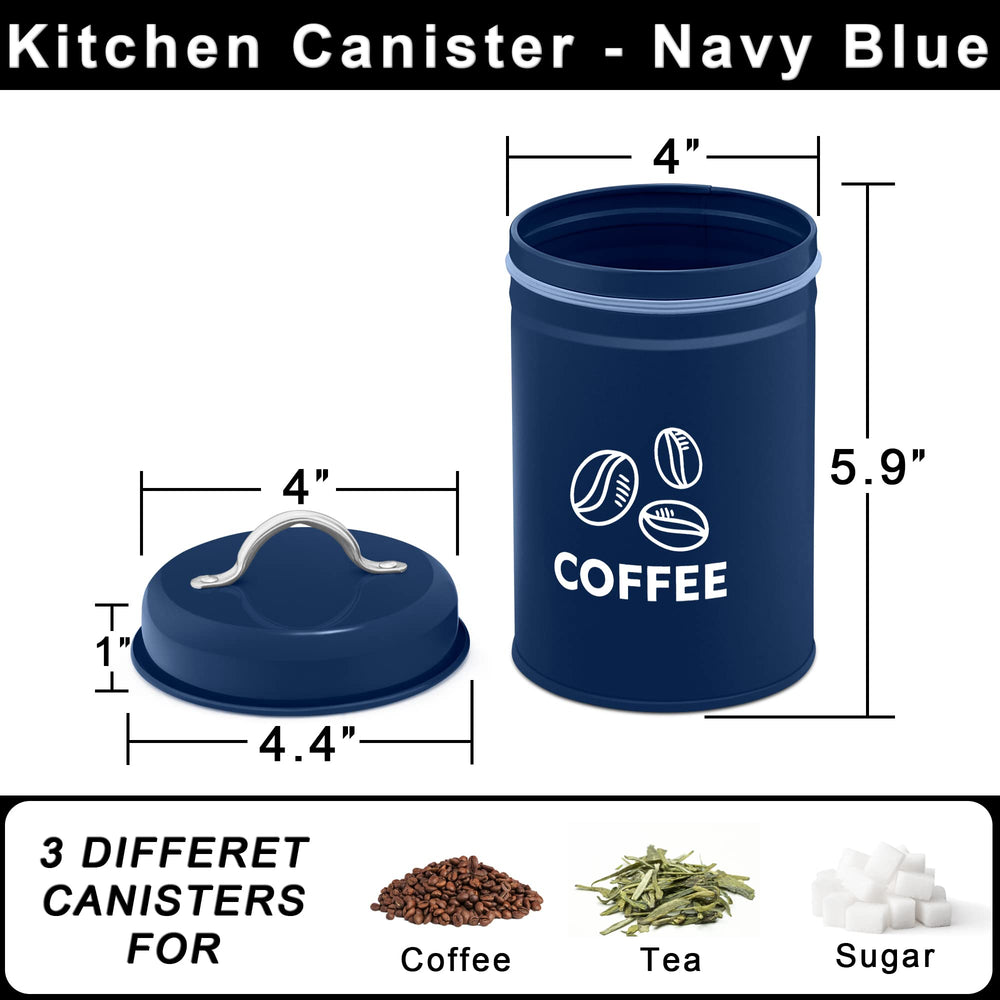 TeamFar Canister Sets for Kitchen Counter, 3 Pcs Kitche