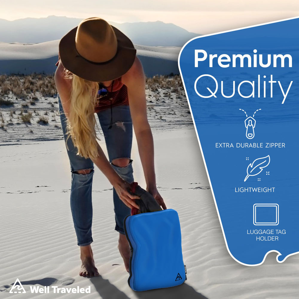 4-Piece Deluxe Compression Packing Cubes Travel - Maximize Space In Luggage With Double Capacity Design, Luxury Compressible Packing Cubes For Travel, Large, Small, & Medium Set