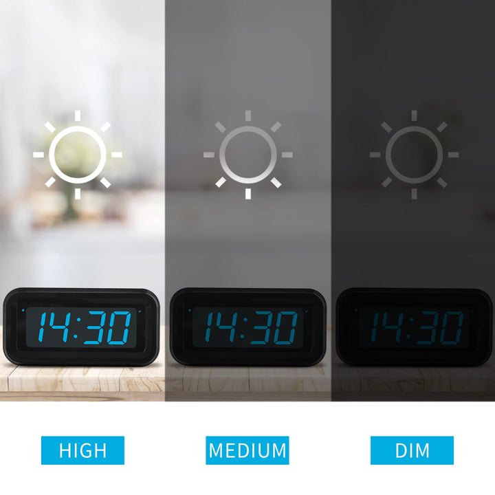 Digital Clock, Battery Operated Clock, Cordless, Small LED Clock, 1.2&#39;&#39; Sparkling Red LED Number Display, Snooze, Alarm Clock for Heavy Sleepers, Clock for Bedroom Bathroom Kitchen