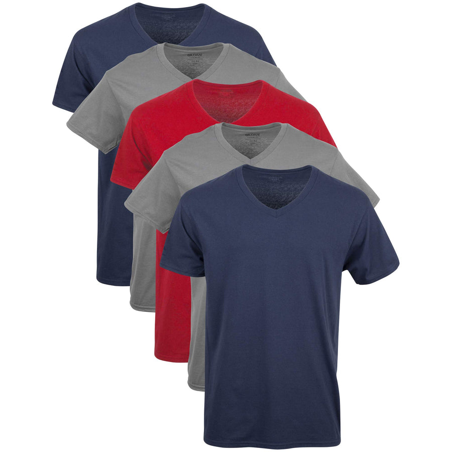 Gildan Men's V-Neck T-Shirts, Multipack, Style G110