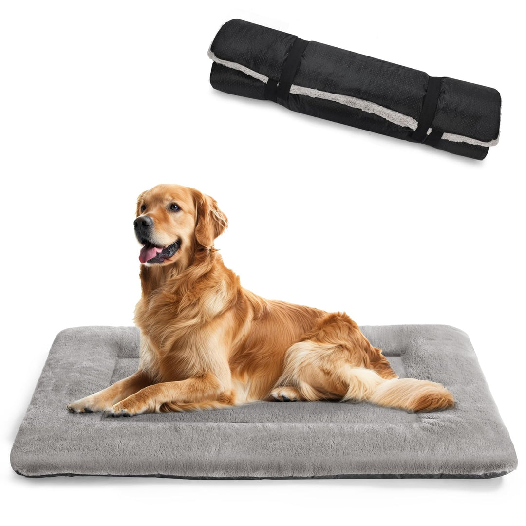 Large Dog Bed for Travel - Washable Crate Bed - Anti-Slip - Flat - Carrying - Thin - NOT for Chewers