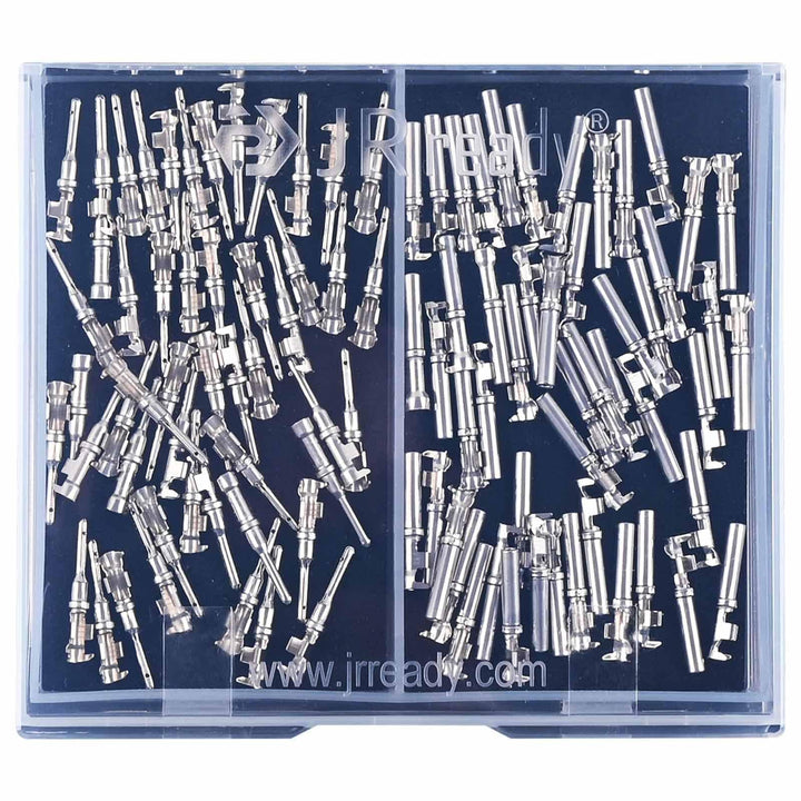 Deutsch Connector Pins and Sockets Stamped Contacts Size 16 ST6255 - Male Deutsch Pins 1060-16-0122/ Female Pins 1062-16-0122/ Open Barrel Terminals Wire Gauge 14-18 AWG, 50 Pairs