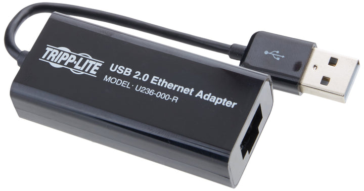 USB 2.0 Hi-Speed to Ethernet NIC Network Adapter, 10/100 Mbps (U236-000-R), Black