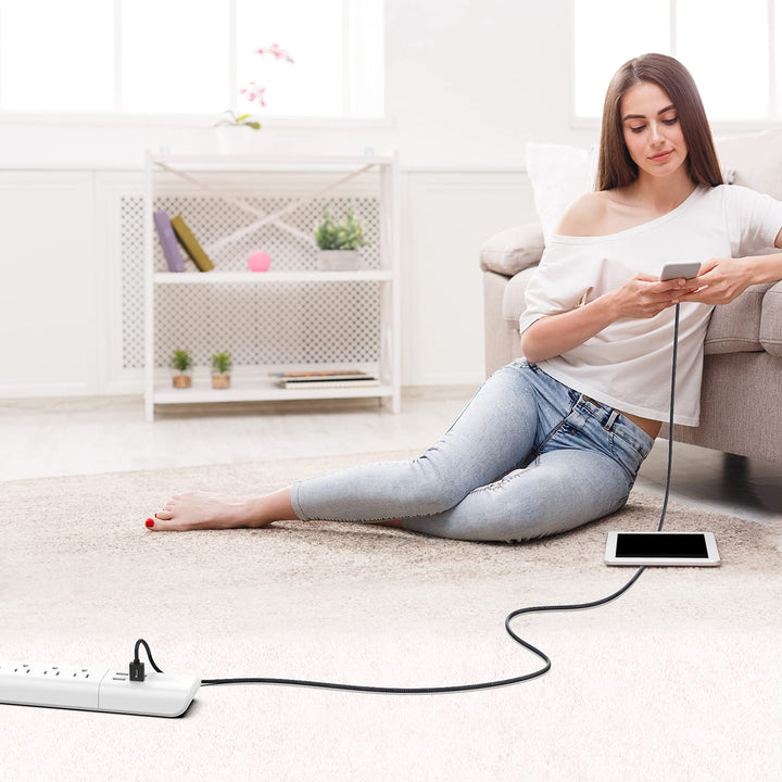 Long Micro USB Cable Android Charger 20ft with Gold-Plated PS4 Charger Cable - High Speed 2.0 USB A Male to Micro USB Nylon Braided Cable for Android Phone