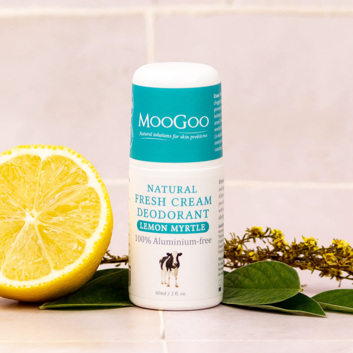 Natural Deodorant Lemon Myrtle - Non-Irritating, Bicarb &amp; Aluminium-Free Roll-On, Odor Control for Adults &amp; Kids