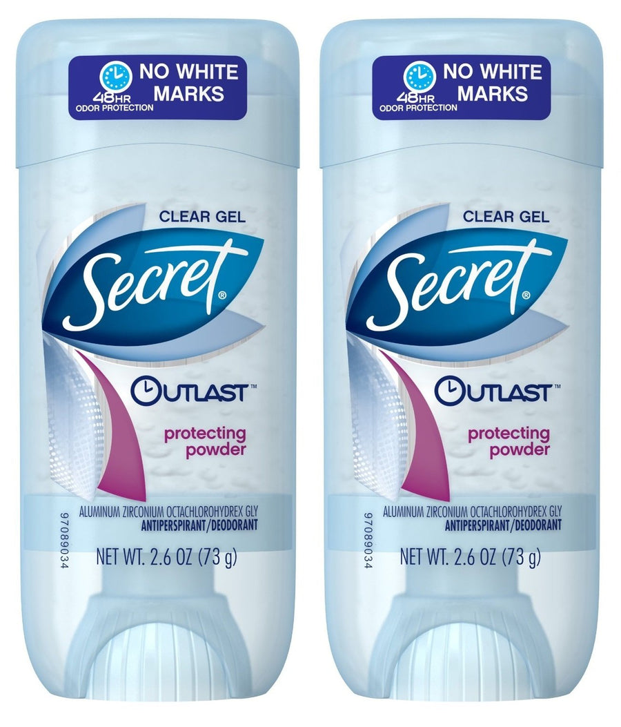 Outlast Anti-perspirant & Deodorant Clear Gel, Protecting Powder, 2.7 Oz (Pack of 4)
