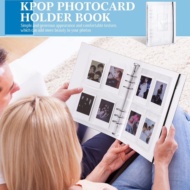 Mini Photo Album with 20 Pcs Inner 6 Ring Photocard Bin