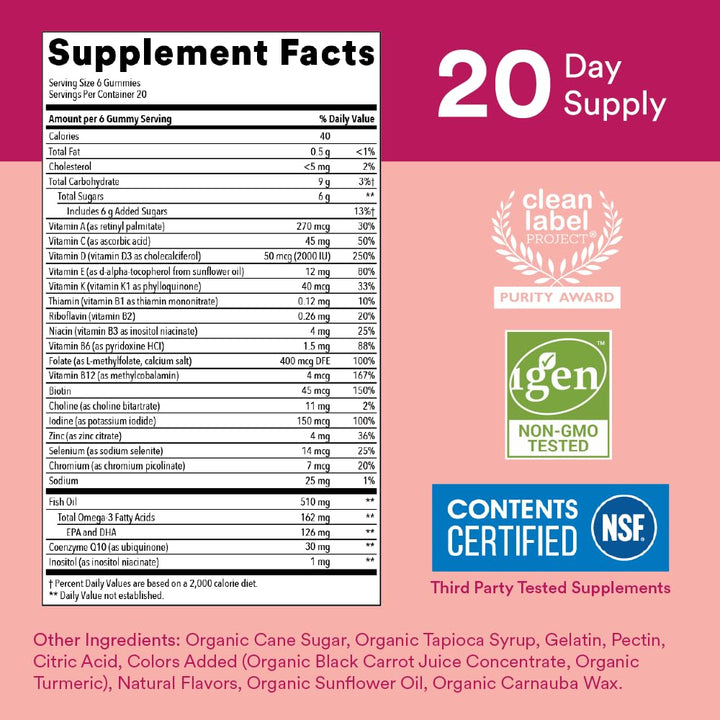 SmartyPants Women&#39;s Multivitamin Gummies: Omega