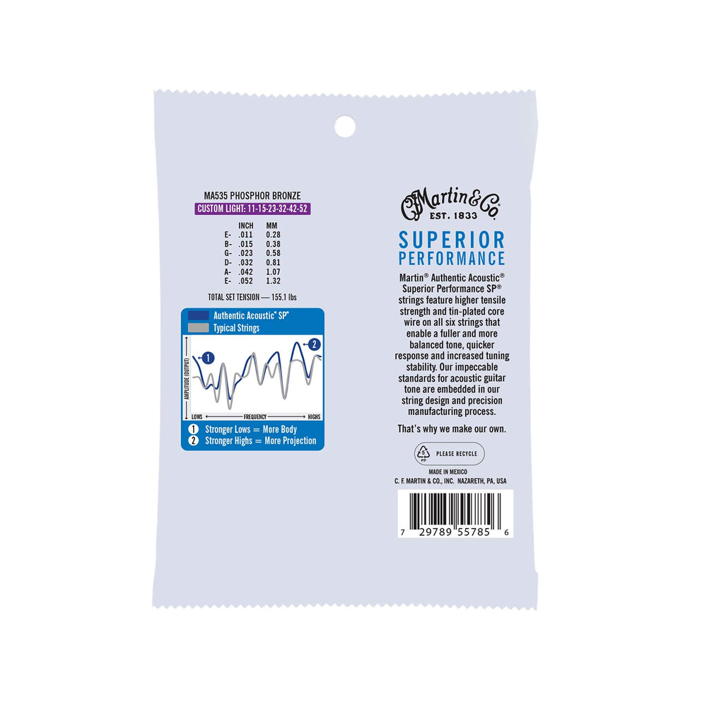 Martin Authentic Acoustic Guitar Strings - Superior Per